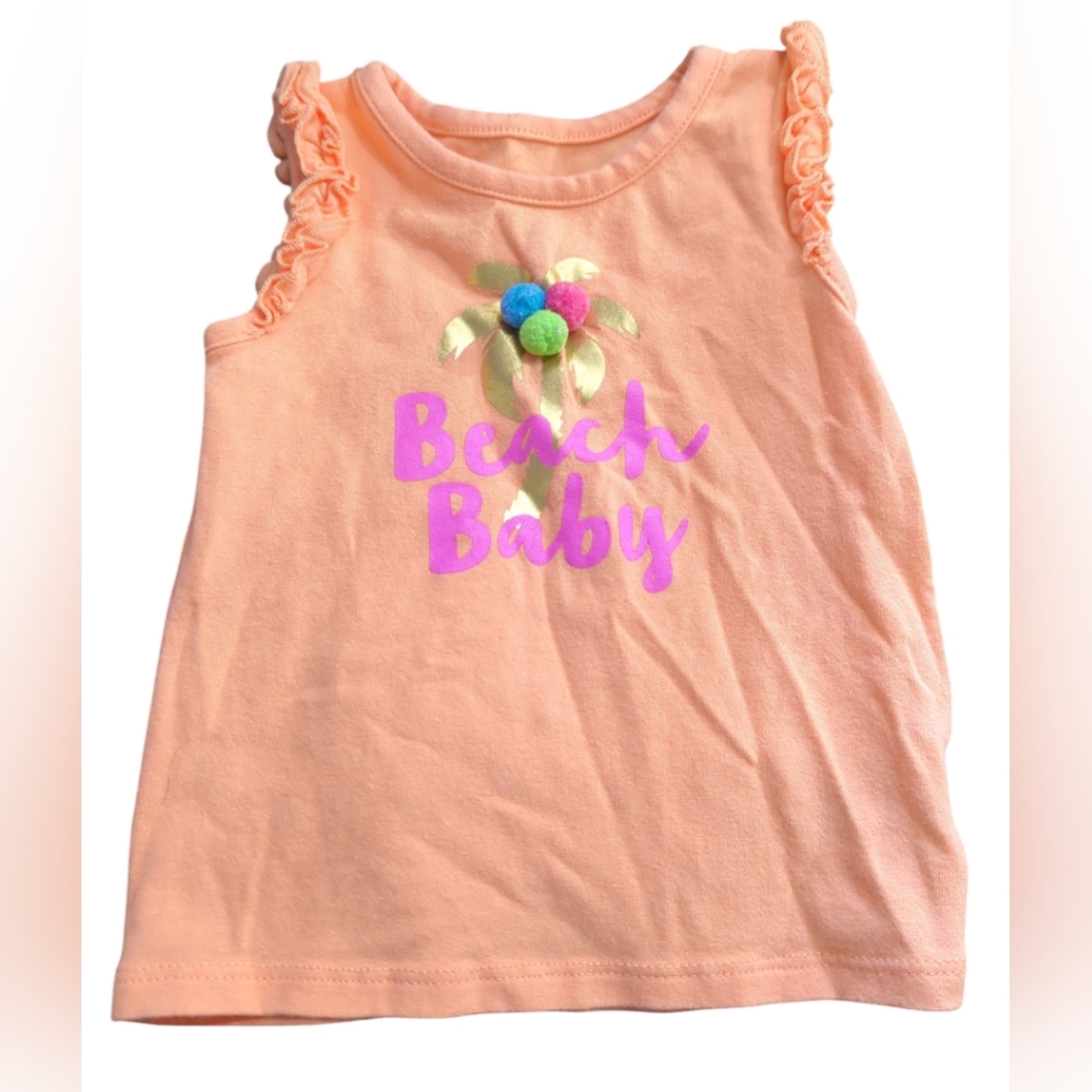 Wonder Nation Beach Baby Shirt Size 6-9 Months.